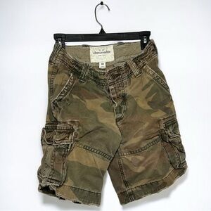 Abercrombie Kids Green Camouflage Cargo Shorts